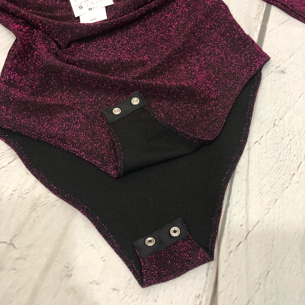 NWT ZARA | Bodysuit Sparkle Top - Picture 6 of 6
